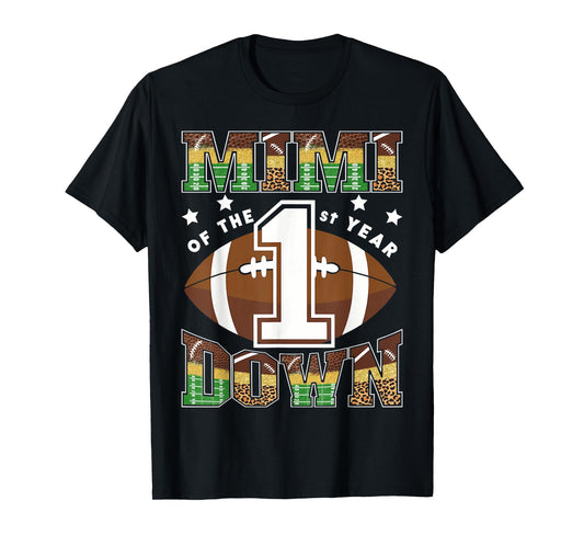 Mimi Of The 1St Year Down Football First Birthday Boy T-Shirt