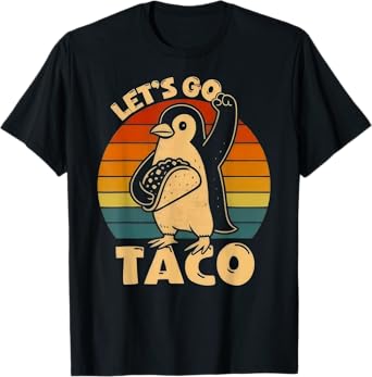 Penguin Let's Go Taco Trump Taco Vintage T-Shirt