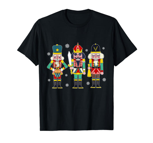 Vintage Nutcracker Squad Christmas 2024 Xmas Matching Women T-Shirt