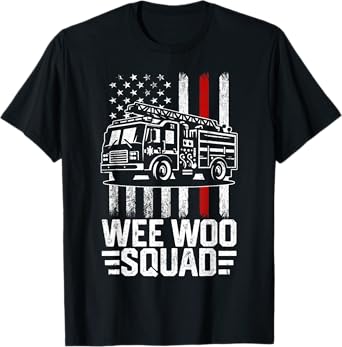 Funny Firefighter Shirt Men Women Kids Fire Truck Fireman T-Shirt