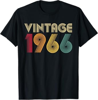 Vintage 1966 59th Birthday Gift Retro 59 Years Old T-Shirt
