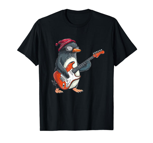 Awesome Guitar Penguin Costume for Boys and Girls T-Shirt