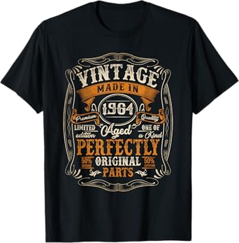 60 Years Old Gift Vintage Made In 1964 60th Birthday Men T-Shirt