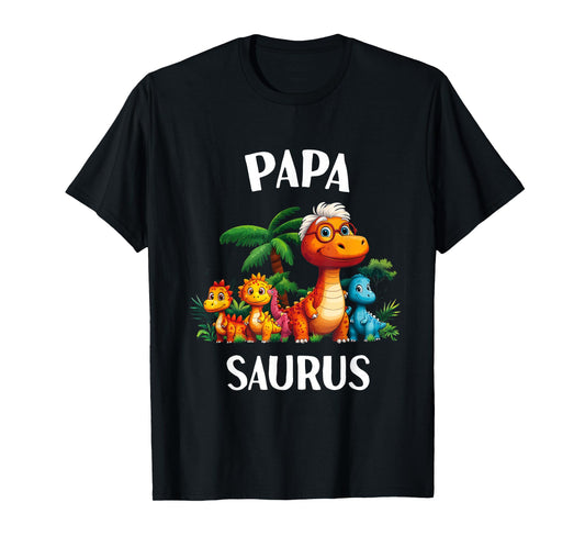 Papasaurus Papa Saurus Dinosaur Grandpa Matching Family Men T-Shirt