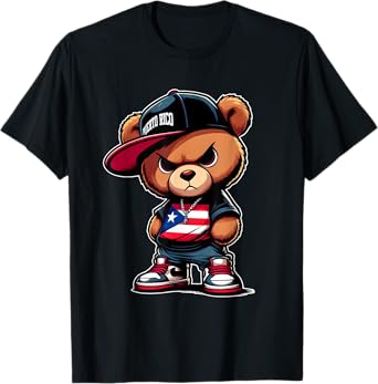 Cute Teddy Bear Puerto Rico Flag Shirt Boricua Puerto Rican T-Shirt