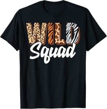 Wild Squad Zoo Born Two be Wild B-day Safari Jungle Animal T-Shirt
