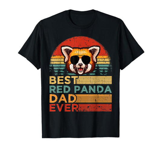 Mens Vintage Best Red Panda Dad Ever Funny Red Panda Father's Day T-Shirt
