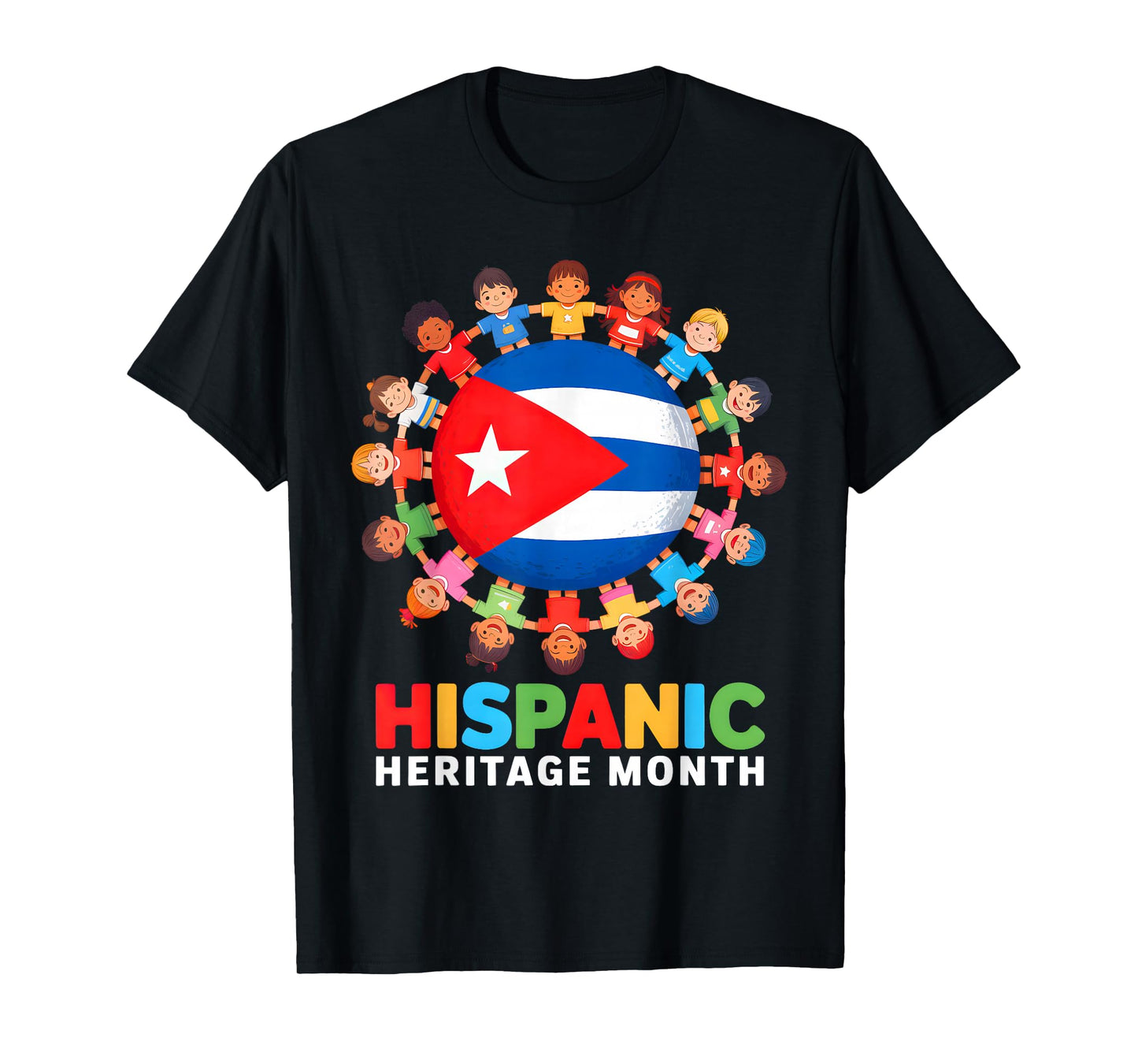 Cuban Flag Hispanic Heritage Month Cuba Boy Girl Kids T-Shirt