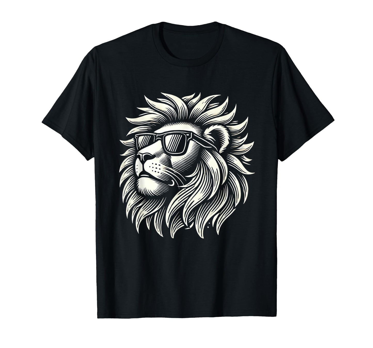 Cool Lion Sunglasses Shades Lion Graphic T-Shirt