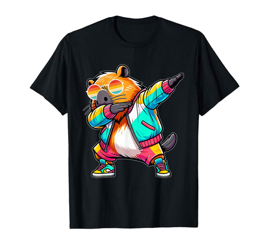 Cute Dabbing Capybara Boys Men Capybara Lover Kids T-Shirt