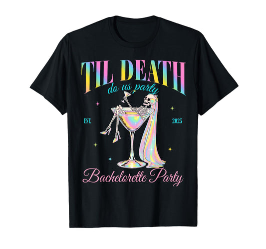 Til Death Do Us Party Retro Halloween Bachelorette Matching T-Shirt