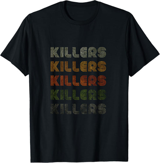 Love Heart Killers Tee Grunge Vintage Style Black Killers T-Shirt