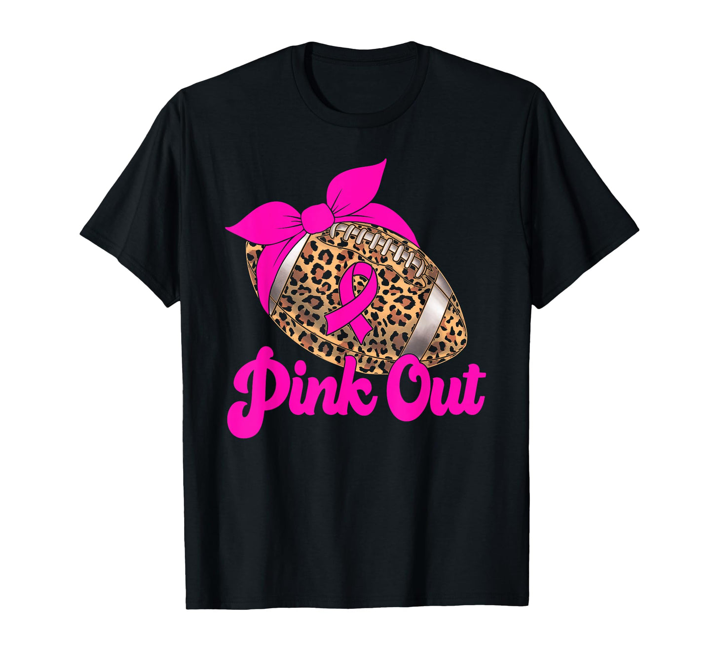 Pink Out Breast Cancer Football Breast Cancer Awareness T-Shirt