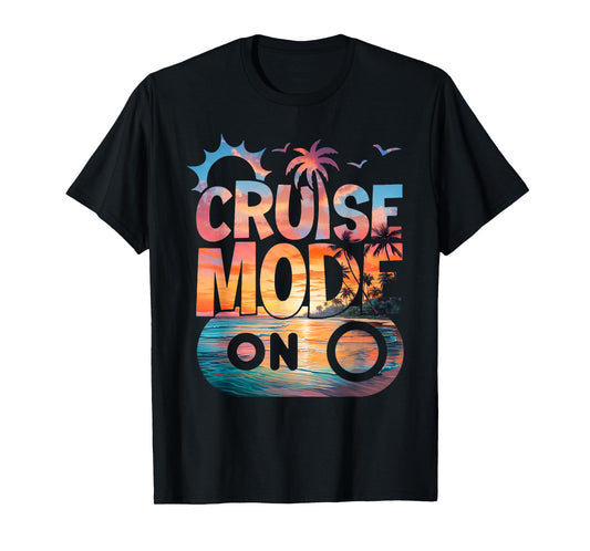Cruise Mode On Cruise Tropical Sunset Family T-Shirt