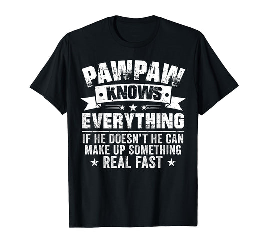 Funny Pawpaw Knows Everything Vintage Father's Day Men T-Shirt