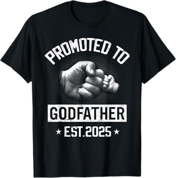 Promoted To Godfather Est 2025 Pregnancy Announcement T-Shirt