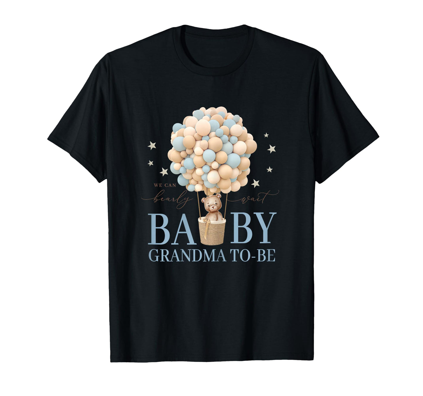Grandma We Can Bearly Wait Baby Shower Bear Family Matching T-Shirt