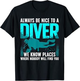 Cool Scuba Diving For Men Women Open Water Ocean Diver Lover T-Shirt
