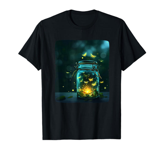 Cool insects in a Jar for fireflies lovers in summer nights T-Shirt