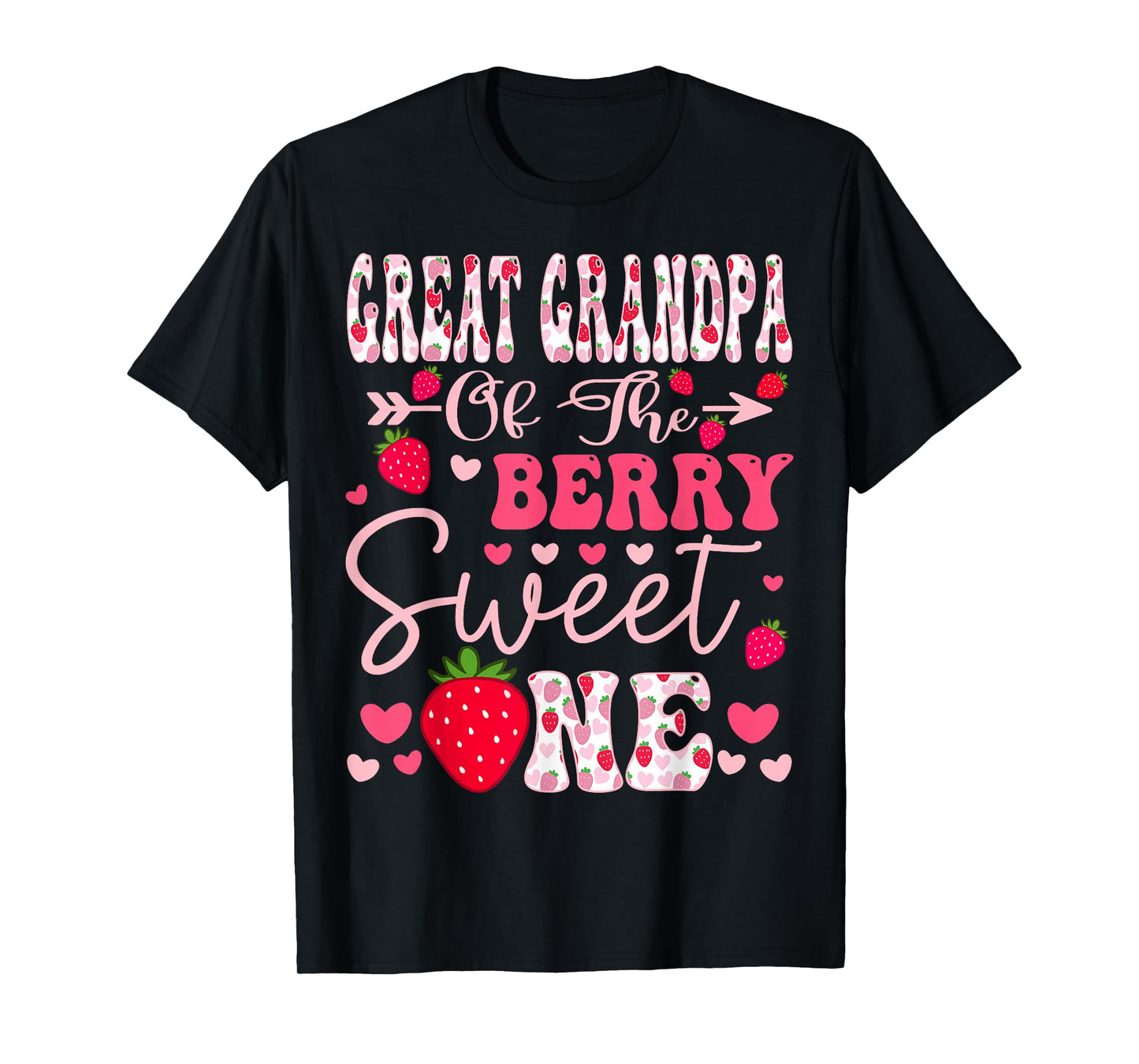 Great Grandpa Of The Berry Sweet One Strawberry 1St Birthday T-Shirt