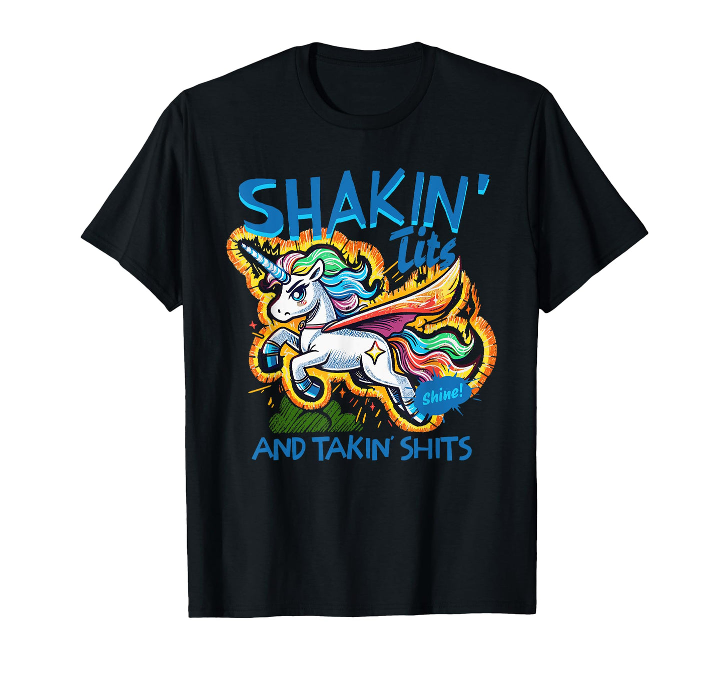 Shakin' Tits & Takin' Shits Design T-Shirt