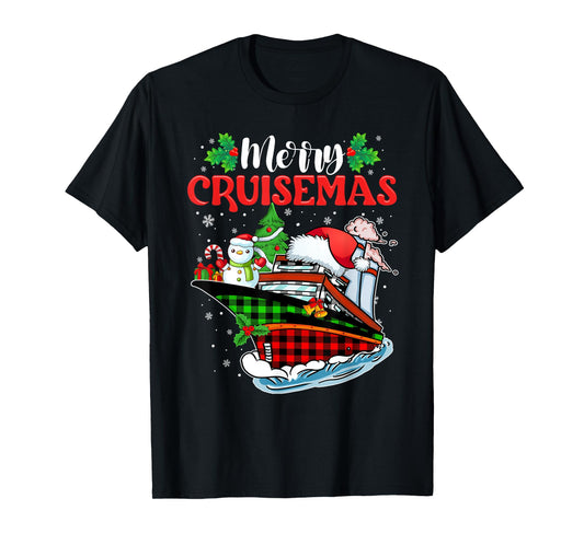 Merry Cruisemas 2025 Christmas Santa Reindeer Cruise Ship T-Shirt
