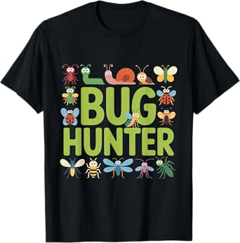 Bug Catcher Insect Lover Entomologist Biologist Boys Girls T-Shirt