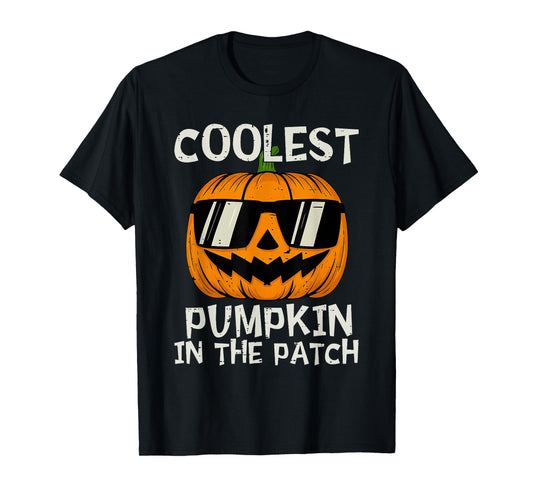 Coolest Pumpkin in The Patch Boy Halloween Shirts for Kids T-Shirt