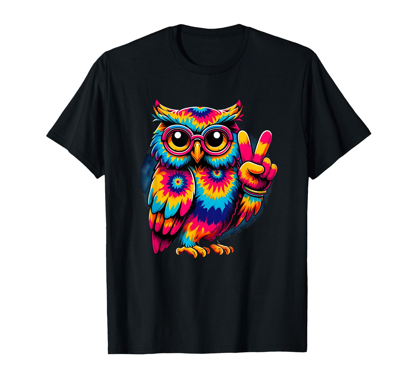 Peace Sign Tie Dye Owl T-Shirt