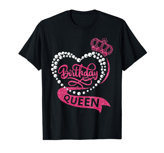 Birthday Queen Squad It's My Birthday Girls Women Matching T-Shirt