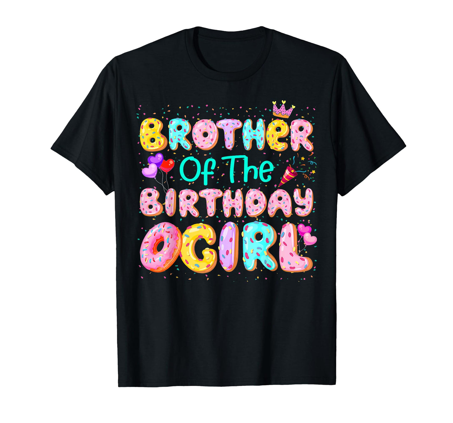 Brother Of The Birthday Girl Sweet Donut Matching Family T-Shirt