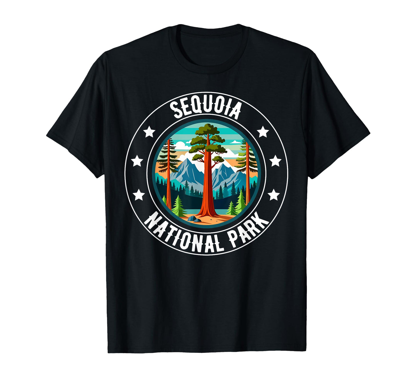 Retro Sequoia National Park Tree Hiking Camping Outdoor T-Shirt