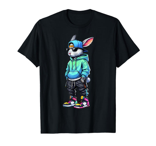 Cool Bunny Rabbit Sunglasses Easter Day For Boys Men Kids T-Shirt