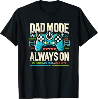 Funny Gamer Dad Father's Day Design Super Daddy Gaming T-Shirt