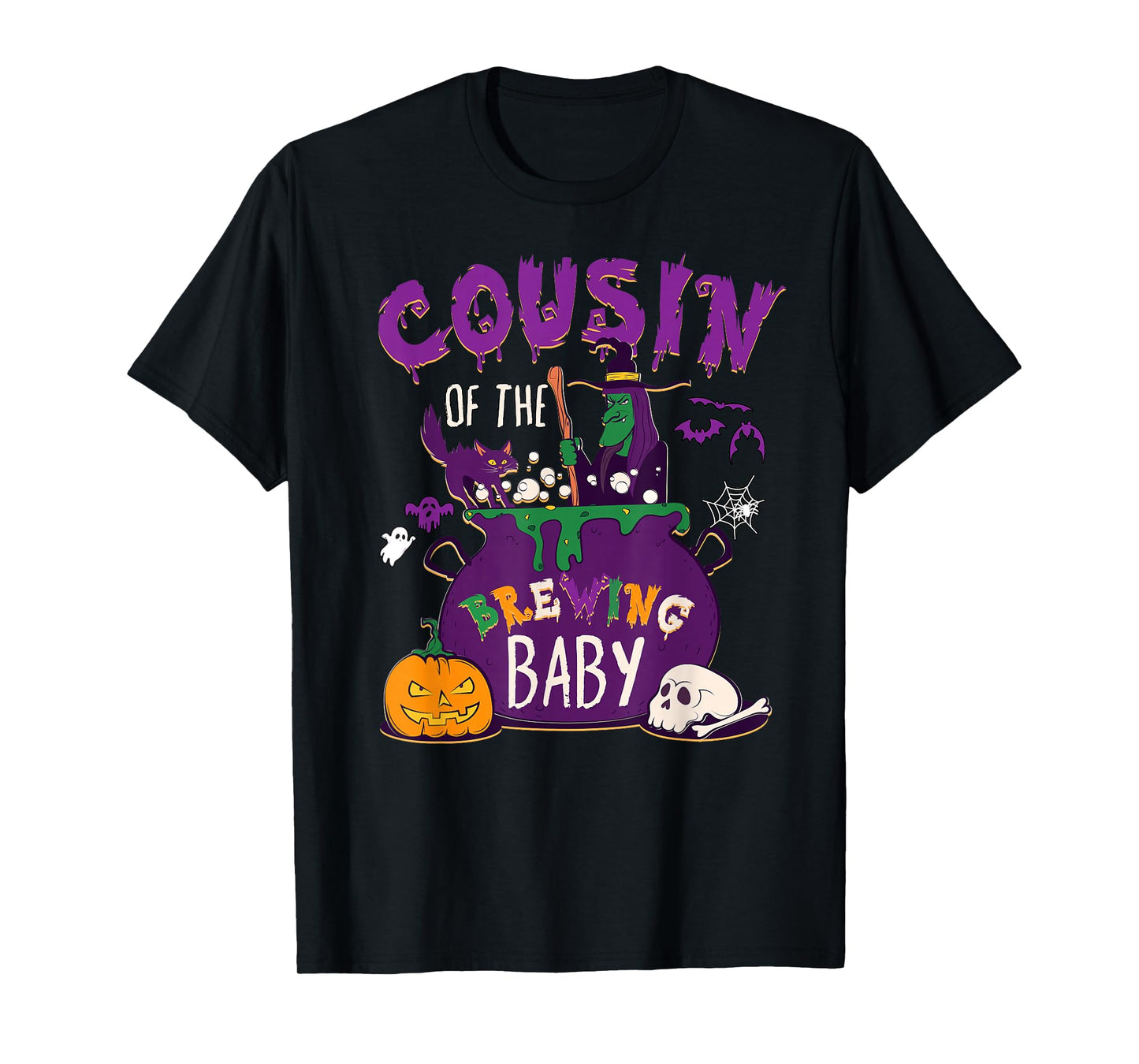 Halloween Baby Shower Cousin of Brewing Baby Matching Family T-Shirt