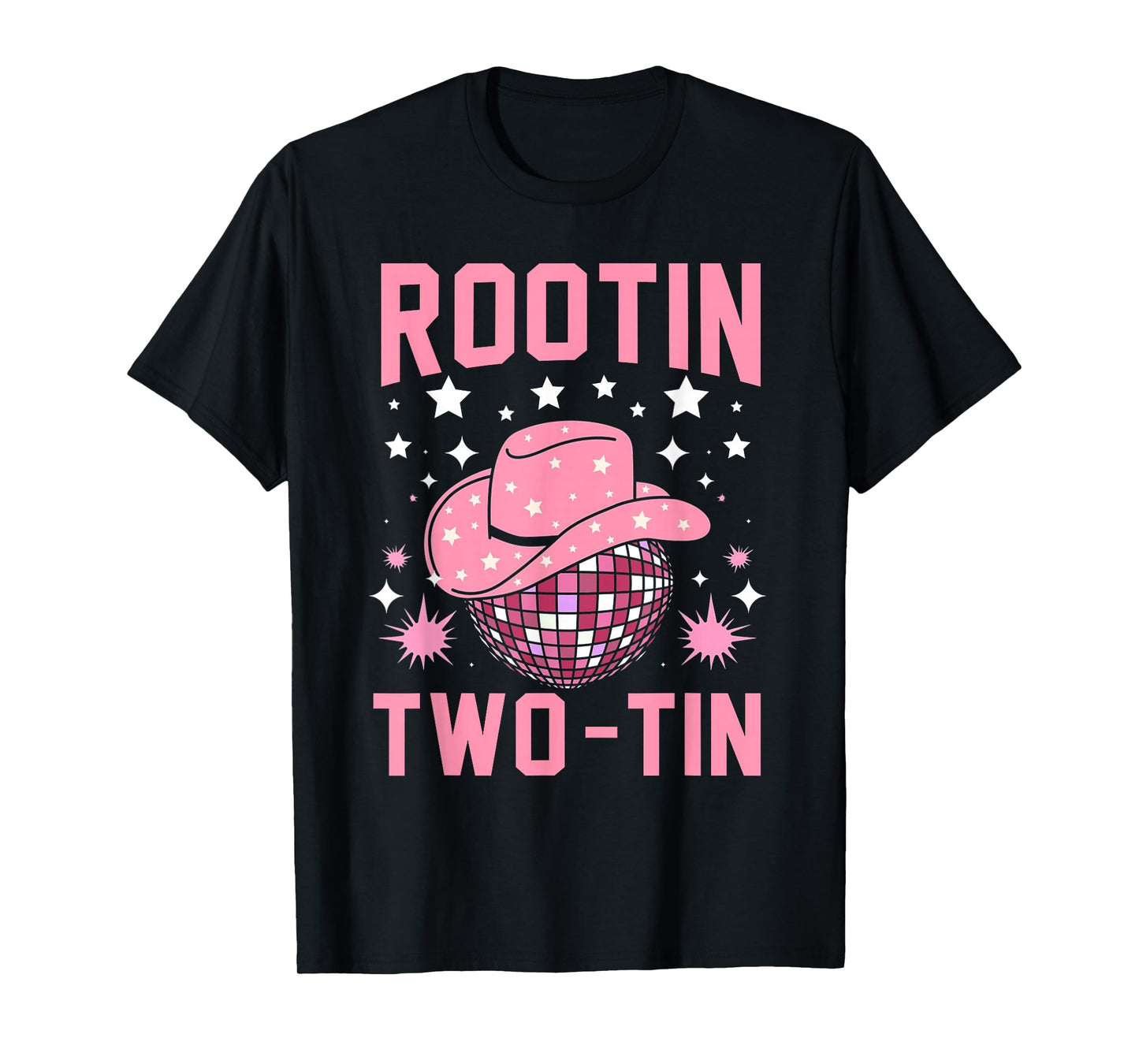 Rootin Two-tin 2nd Birthday Western Disco Cowgirl T-Shirt