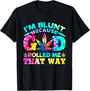Weed Cannabis Marijuana Leaf Tie Dye Graphic 420 Stoner T-Shirt