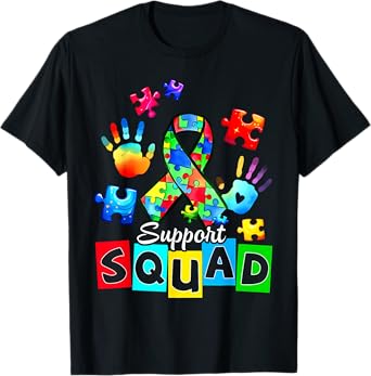 Autism Awareness Autism Support Squad Family T-Shirt