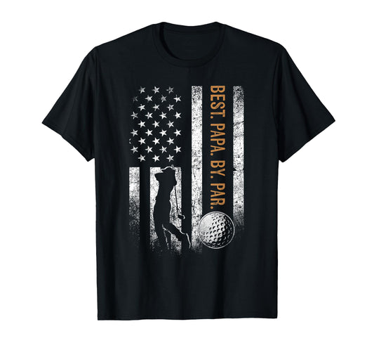 Best Papa By Par Golfing Gifts Papa Father's Day Golf T-Shirt