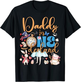 Alice Daddy in ONEderland Birthday Family T-Shirt