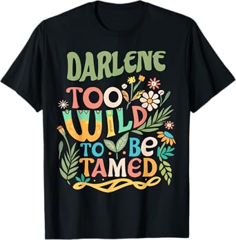 DARLENE Name Cute Retro Girls Wildflower DARLENE Name T-Shirt