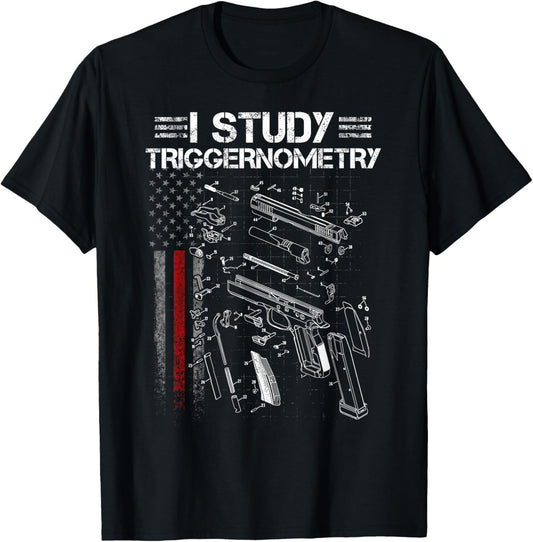 I Study Triggernometry Gun Veteran Christmas T-Shirt