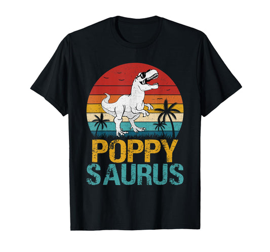Vintage Poppy Saurus T Rex Dinosaur Gifts For Father's Day T-Shirt
