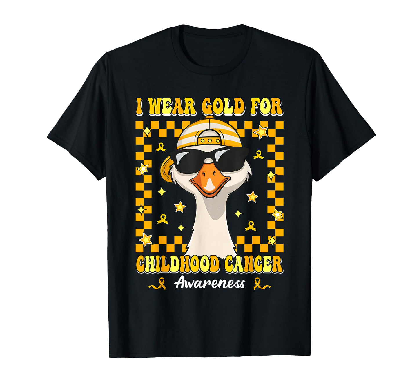 Goose I Wear Gold for Childhood Cancer Boys Kids T-Shirt