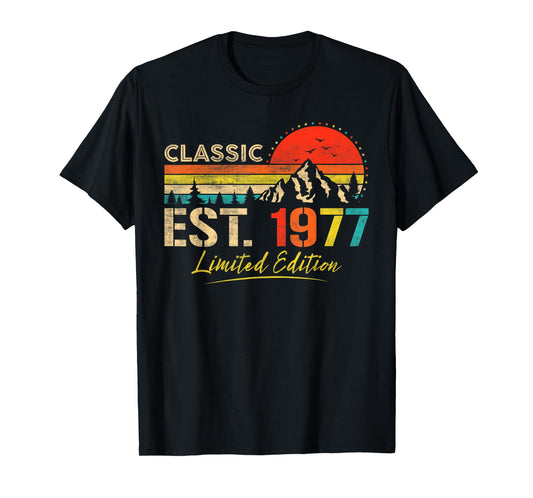 Classic Est. 1977 Limited Edition Vintage Year 1977 Birthday T-Shirt