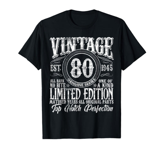 80 Year Old Gifts Vintage 1945 Limited Edition 80th Birthday T-Shirt