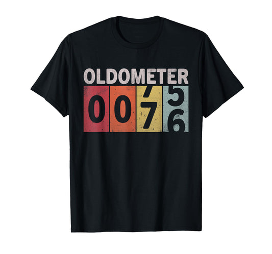 Oldometer 75-76 Funny 76 Years Old Birthday T-Shirt