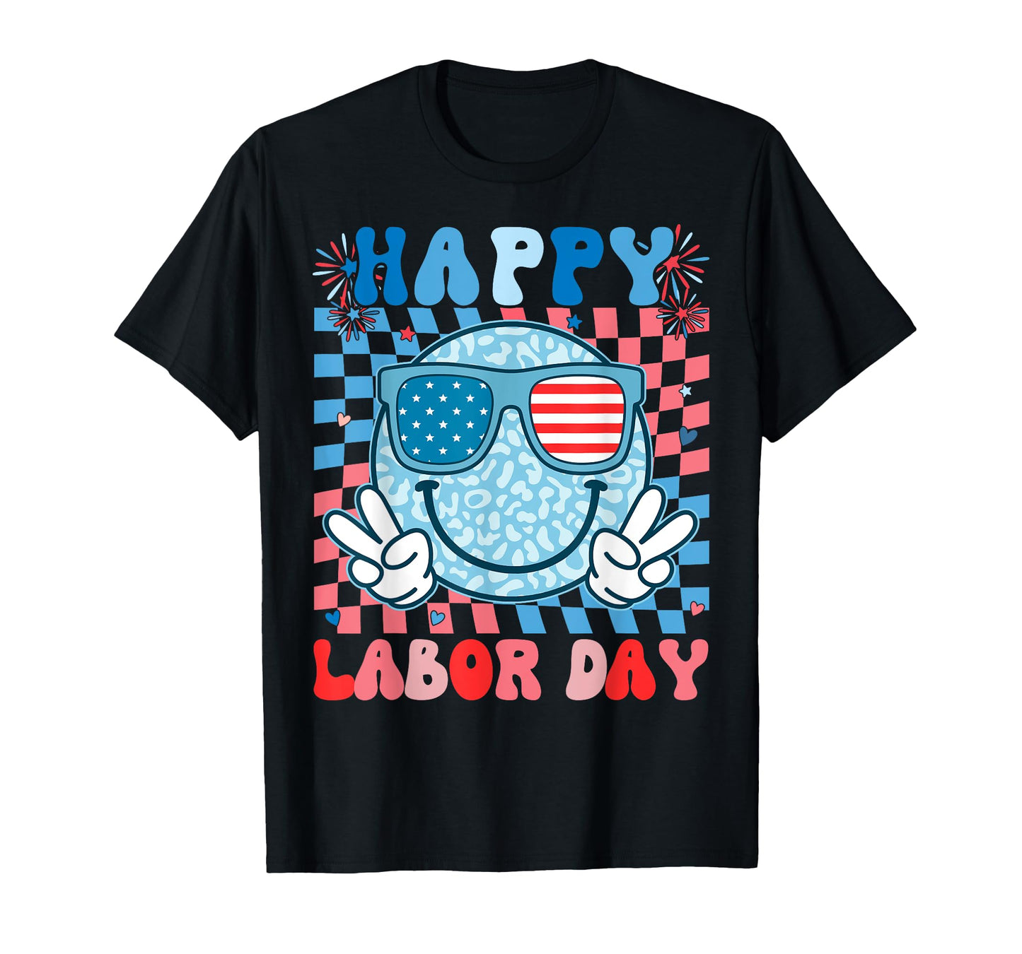 Cute Retro Happy Labor Day Patriotic Labor Day Men Women T-Shirt