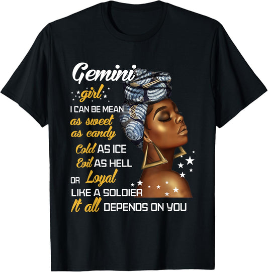 Birthday Gift Gemini Girl May or June Women T-Shirt