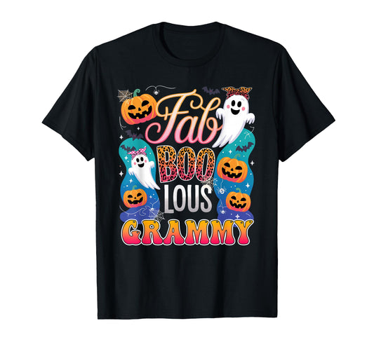Cute Leopard Fab Boo Lous Grammy Spooky Halloween Costume T-Shirt
